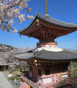 pagoda en bloesems