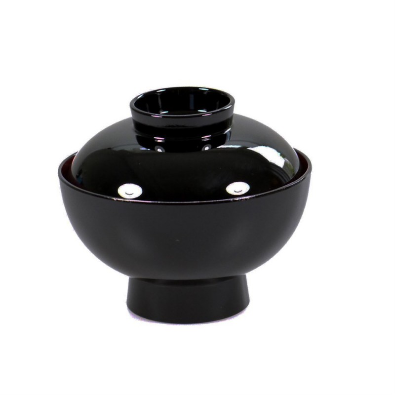 Dekschaal Japans lak zwart-rood