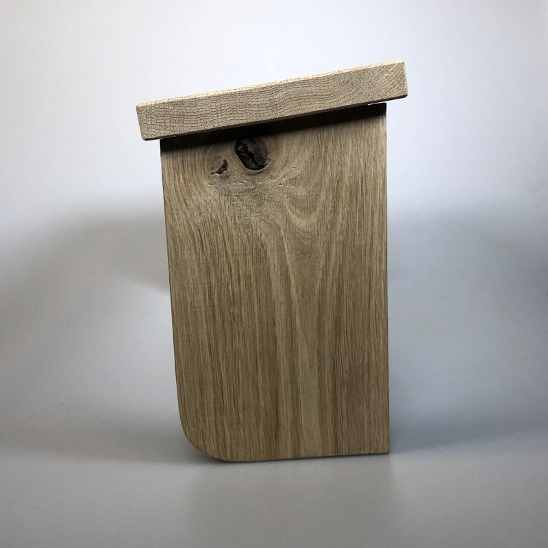 Meditatiebankje eiken met ronde hoeken