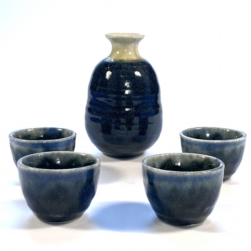Sake set blauw