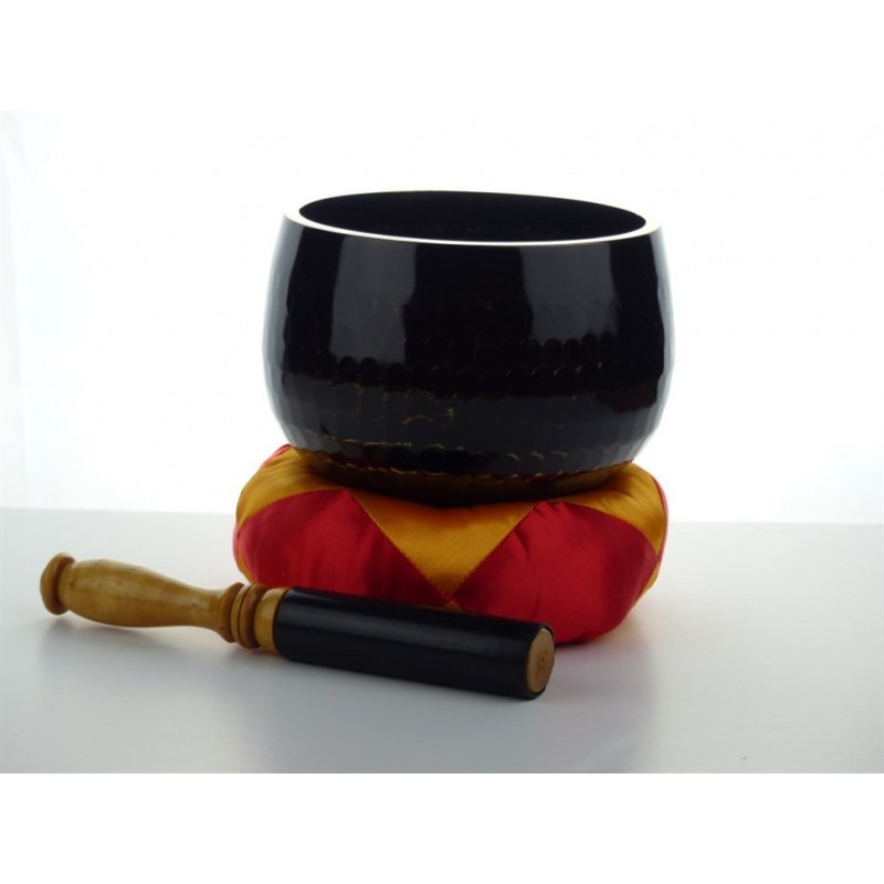 Klankschaal handgeslagen 16 cm zwart Klankschaal handgeslagen 16 cm zwart