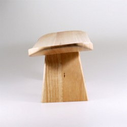 Meditatiebankje rubberhout ergonomisch vast