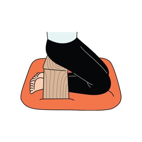 Meditatiebankje rubberhout ergonomisch vast Meditatiebankje rubberhout ergonomisch vast