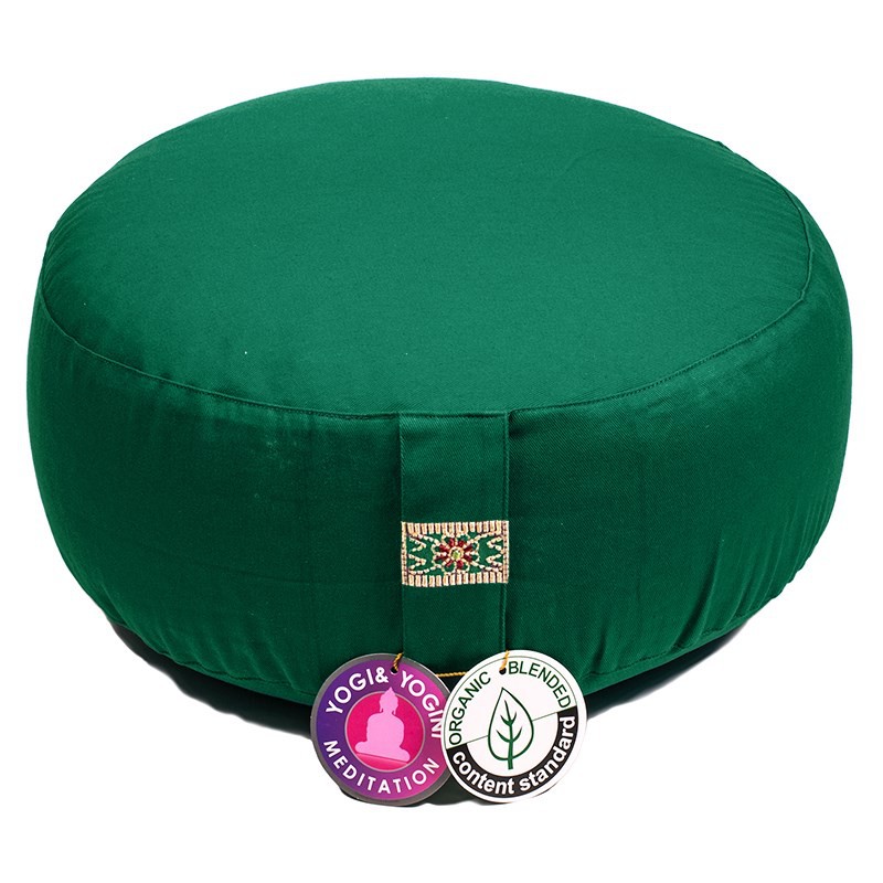 Zafu Yogi Yogini 33x17 cm Green Eco Meditation Cushion Zafu Yogi Yogini 33x17 cm Green Eco Meditation Cushion