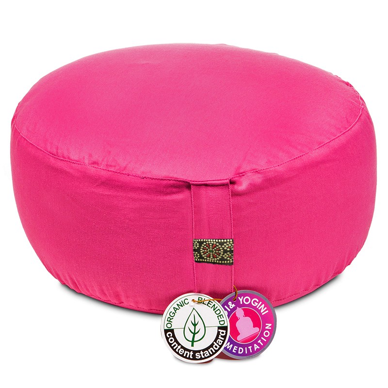 Zafu Yogi Yogini 33x17 cm Pink Eco Meditation Cushion Zafu Yogi Yogini 33x17 cm Pink Eco Meditation Cushion
