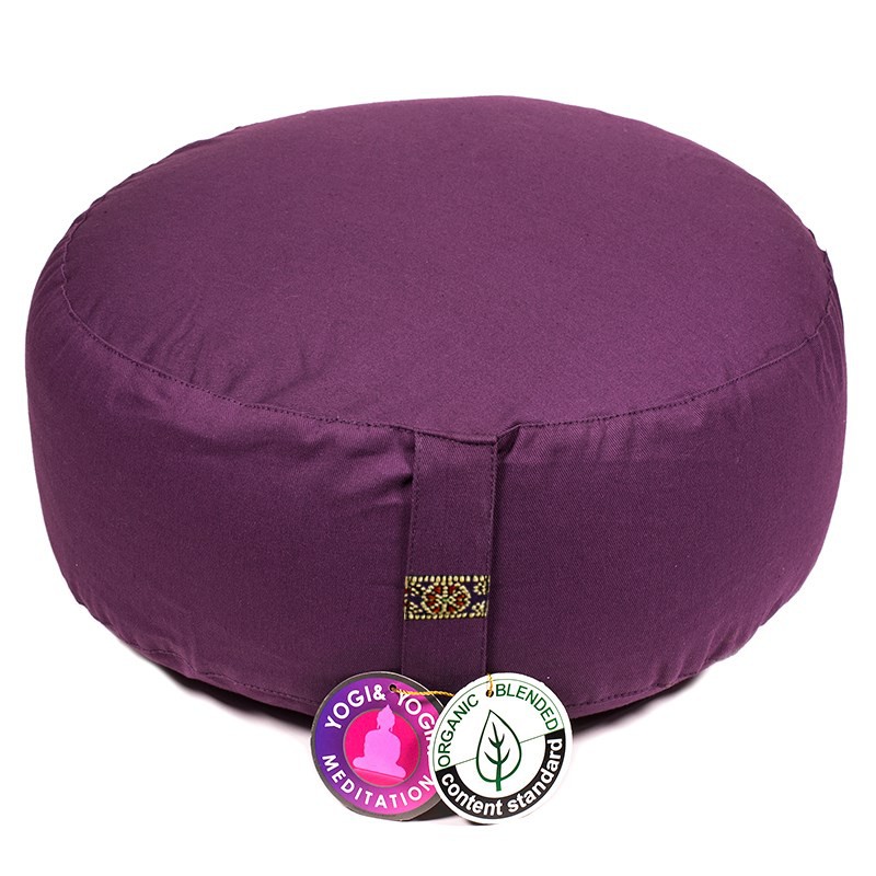 Zafu Yogi Yogini 33x17 cm Dark Purple Eco Meditation Cushion