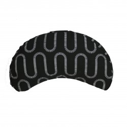 Meditatiekussen halve maan antraciet print