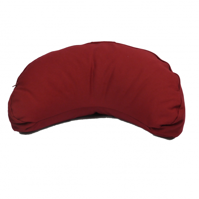 Meditatiekussen NL halve maan bruinrood