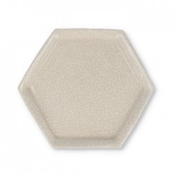 Incense Plate Hexagon White
