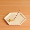 Incense Plate Hexagon Golden Brown Incense Plate Hexagon Golden Brown