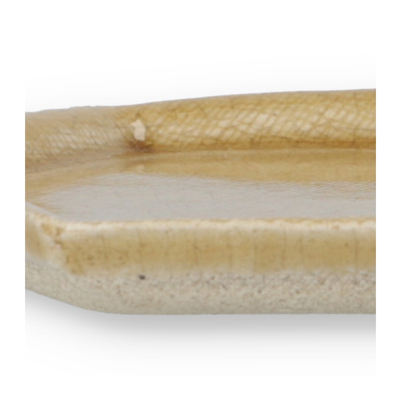 Incense Plate Hexagon Golden Brown