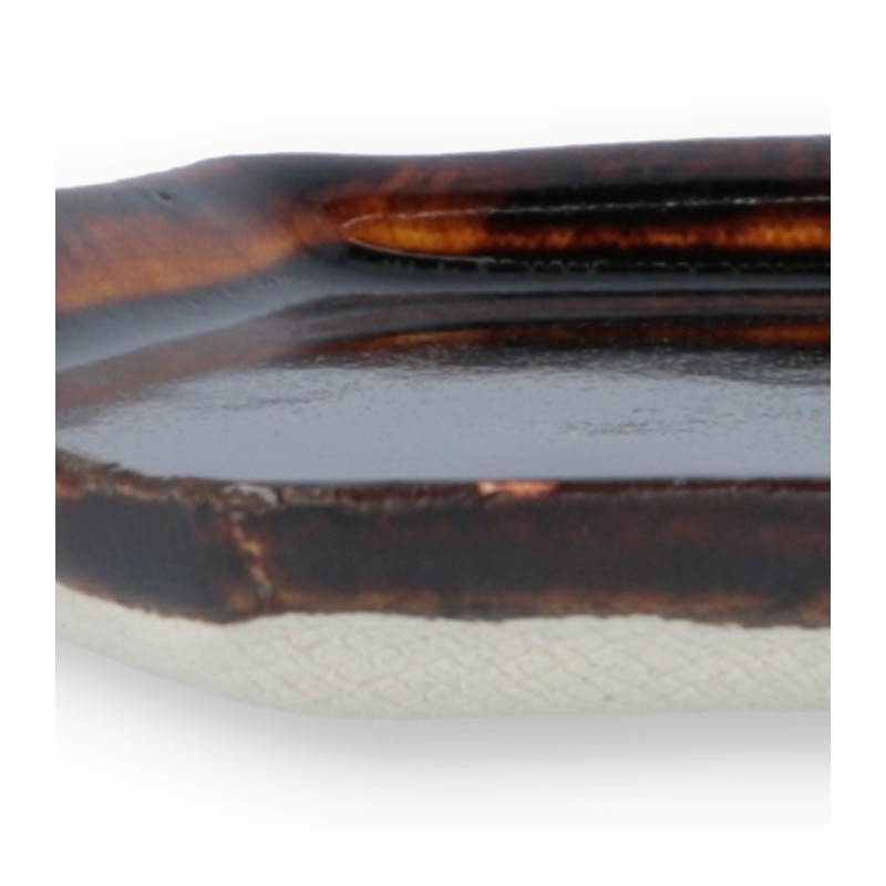 Incense Plate Hexagon Dark Brown