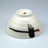 Rice bowl Kanzashi white Rice bowl Kanzashi white