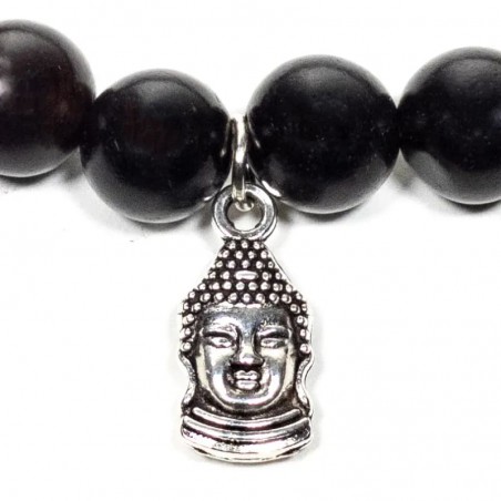 Mala armband - zwart met boeddha