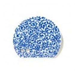 Porcelain Incense Holde rIndigo Arabesque