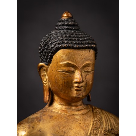 Oude Bronzen Nepalese Boeddha