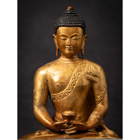 Oude Bronzen Nepalese Boeddha