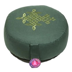 Zafu Yogi Yogini 33x13 cm Green Tree of Life Meditation Cushion