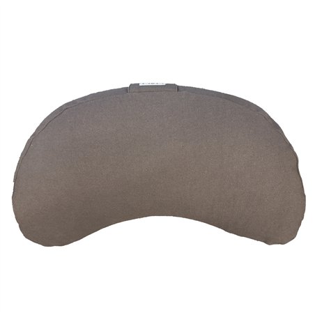 Meditatiekussen Organic Basic halve maan taupe