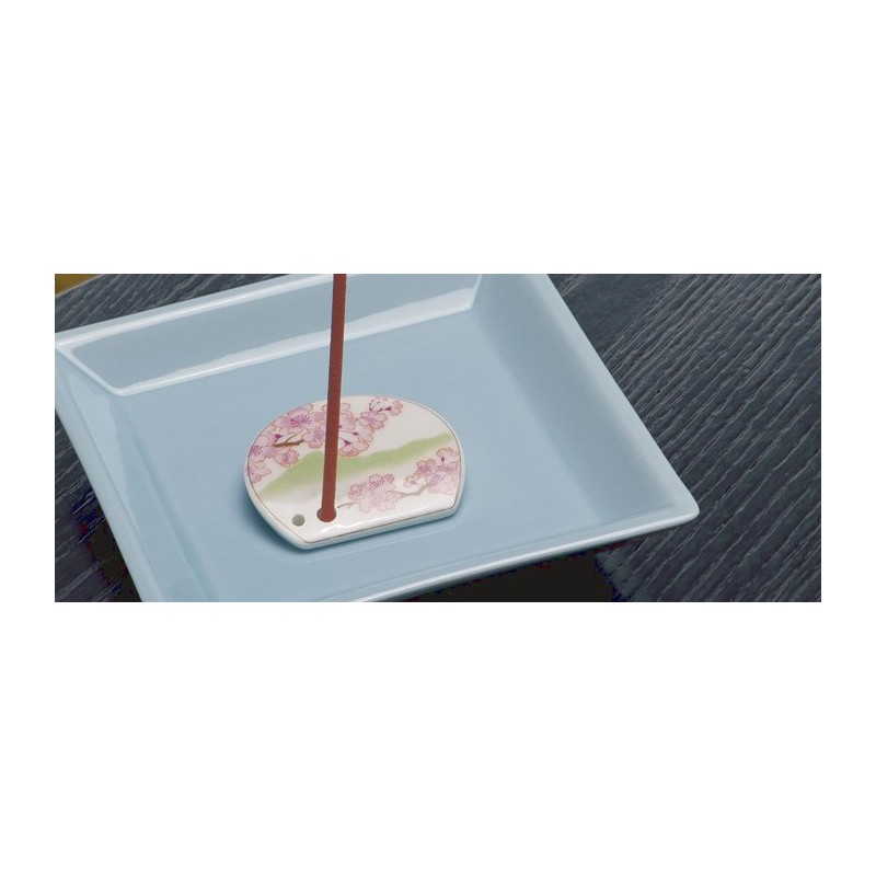 Porcelain Incense Holde rIndigo Arabesque